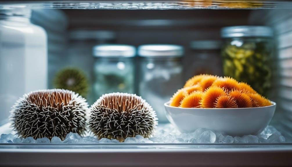 preparing sea urchin delicacy