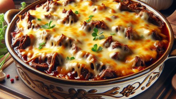 Delicious Cheesy BBQ Beef Casserole Recipe