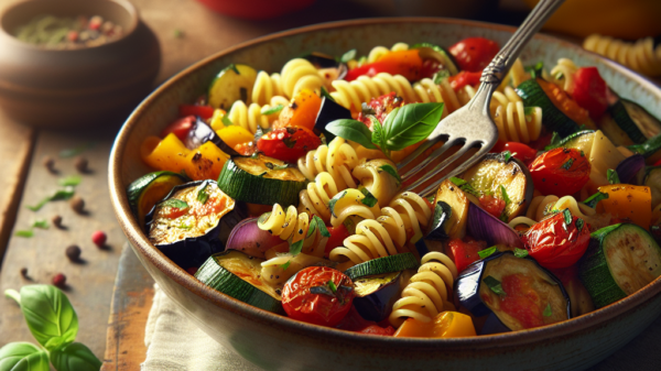 Oven-Roasted Ratatouille Pasta Dish Recipe