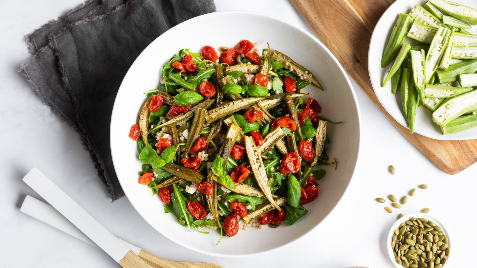 Delicious Roasted Okra Pearl Couscous Salad You Need to Try!