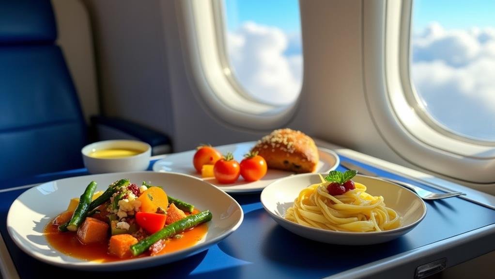 in flight dining menu suggestions